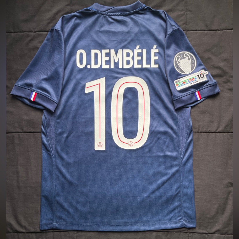 Dembele #10 PSG UCL Soccer Jersey Home Blue 2025 Ousmane